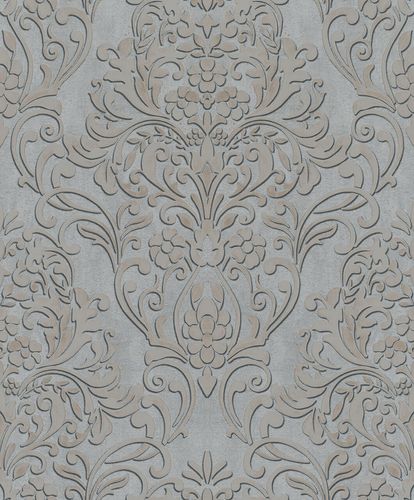 Vliestapete Ornamente Metallic grau gold 32605