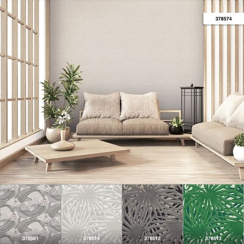 Vliestapete-Uni-Meliert-beige- 