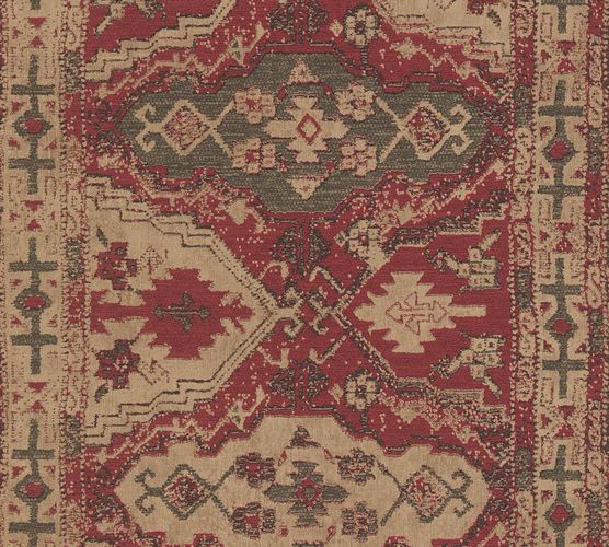 Vliestapete Orientalisch Muster beige rot 37868-1