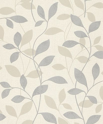 Artikelbild Vliestapete Rasch Andy Wand Florale Blätter grau beige 639827