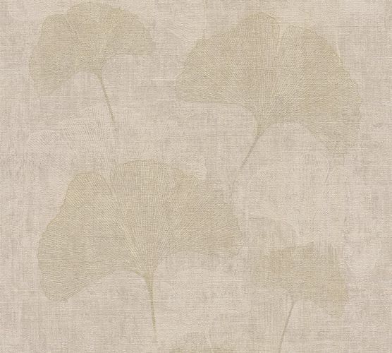 Vliestapete Natur Blätter grau beige Metallic 32265-5