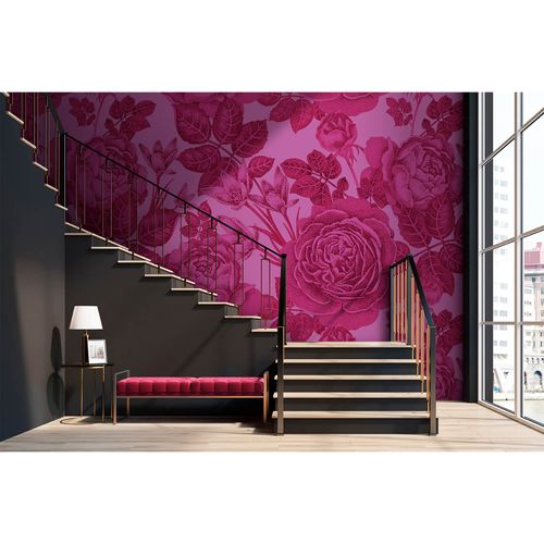 Artikelbild Fototapete Vlies Premium Baccara-Rose Floral pink rot