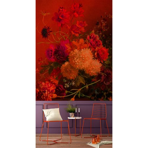 Artikelansicht Fototapete Vlies Premium Blumen pastell rot orange