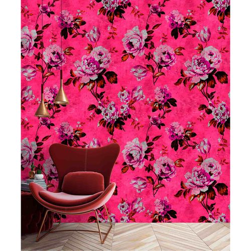 Artikelansicht Fototapete Vlies Premium Vintage Rosen pink lila rot