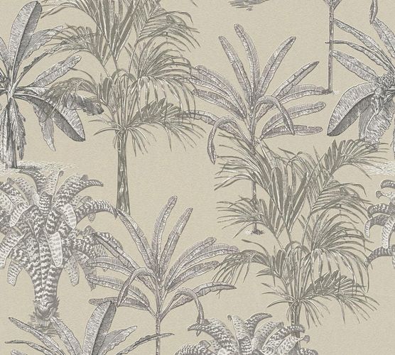 Produktansicht Vliestapete Michalsky Palmen Floral beige grau 37983-1