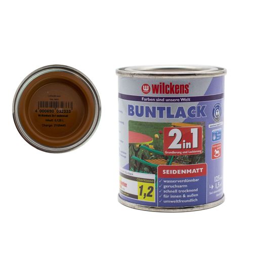 Wilckens 2in1 Buntlack seidenmatt 30 Farben Lehmbraun