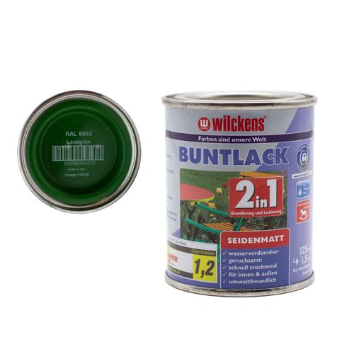 Wilckens 2in1 Buntlack seidenmatt 30 Farben Laubgrün