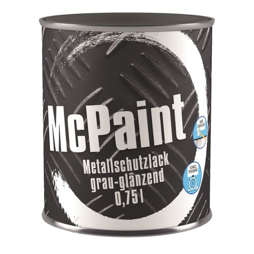 McPaint Metallschutz Lack grau glänzend