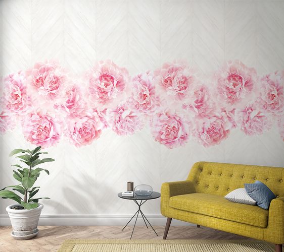 Produktbild Fototapete Vlies Rosen Holz Floral rosa grau 47260