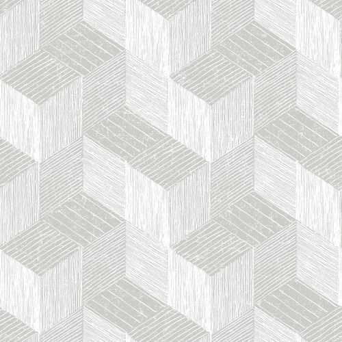 Vliestapete Grandeco 3D-Effekt weiß Silber JF3302