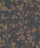 Vliestapete Ivy Blumen Schwarz Gold 6812-50 Novamur 1