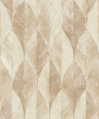 Vliestapete Nomad Beige Blatt Muster A47706 Grandeco