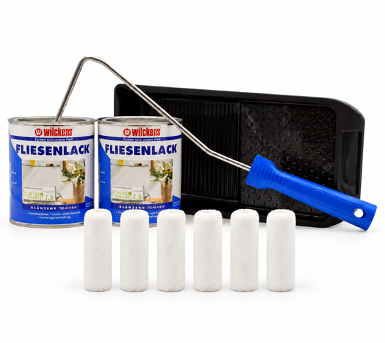 Wilckens Fliesenlack 6er Farbwalzen Set