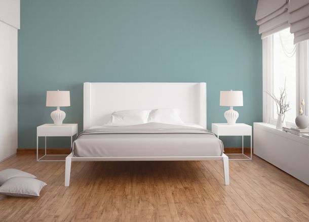 Vliestapete Punkte Textil Optik Blau Weiß 39070-5 Schlafzimmer