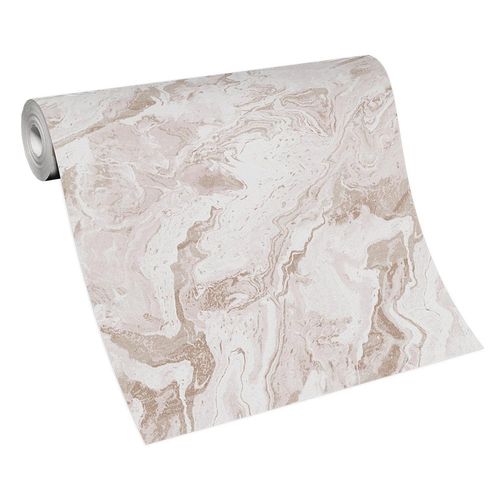 Vliestapete Marmor Optik Rosa Kupfer Metallic 10318-13