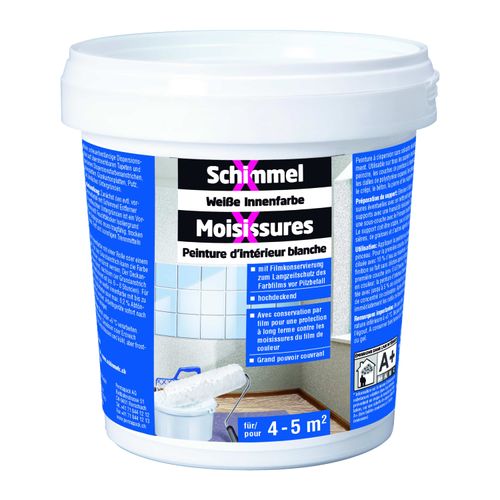 SchimmelX Weiße Farbe hochdeckend Anti Pilzbefall 750 ml