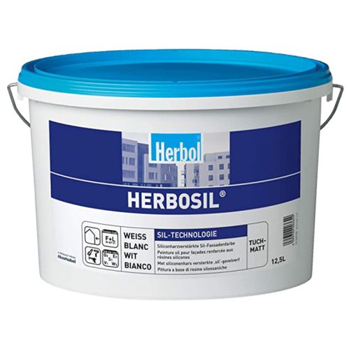 Herbol Herbosil Siliconharz Fassadenfarbe weiß 12,5L