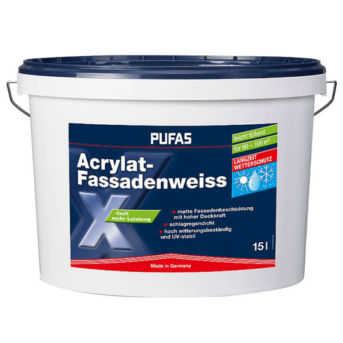 PUFAS Acrylat-Fassadenweiss 15L