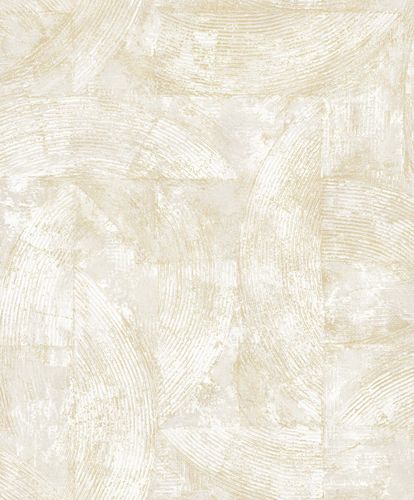 Vliestapete Putz Struktur Creme Gold Metallic A56101