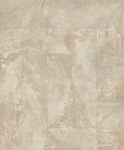 Vliestapete Putz Struktur Beige Silber Metallic A56102