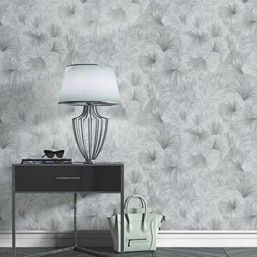 Tapete Guido Maria Kretschmer Floral Silber Metallic Flur