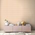 Vliestapete Rauten Oval Grafik Rosa Beige 39534-5 Wohnzimmer 1