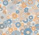 Vliestapete Blumen Retro Floral Blau Orange 39535-2 2