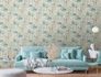 Vliestapete Dschungel Aquarell Beige Grün Blau 39348-4 Wohnzimmer 7