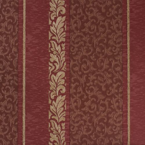 Tapete Papier Florale Ornamente Streifen rostrot 005328