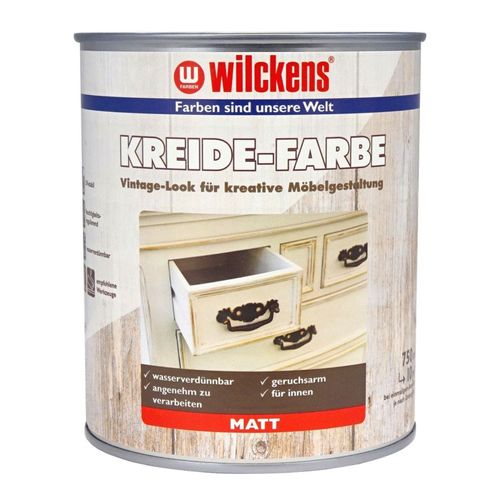 Wilckens Kreidefarbe grau matt Vintage Look 750 ml