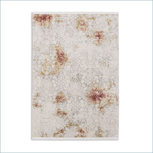 Viskose Teppich Floral creme rot beige Astra Gravina