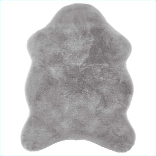 Fellteppich flauschig hellgrau Dekofell Astra Elda