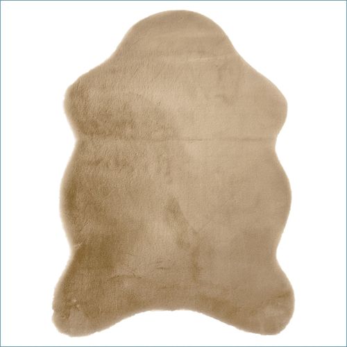 Fellteppich flauschig hellbraun Dekofell Astra Elda