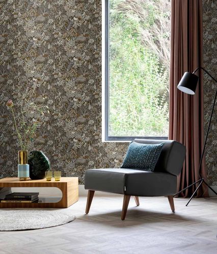 Vliestapete Rasch Tropen Illustration Schwarz Weiß 866117 Zimmer