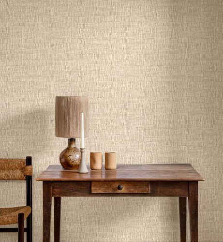 Vliestapete Rasch Grafik Beige Gold Metallic 720655 Raum