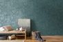 Vliestapete Blattmuster Petrol Silber Metallic 39560-3 Wohnzimmer 5