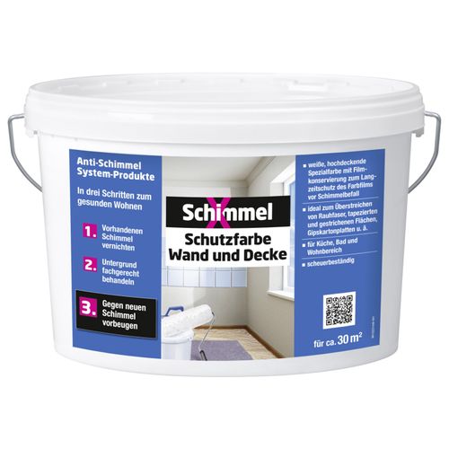 SchimmelX Schutzfarbe Wand und Decke weiß hochdeckend 5L