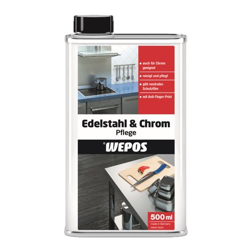 Wepos Edelstahl & Chrom Pflege Schutzfilm 500 ml