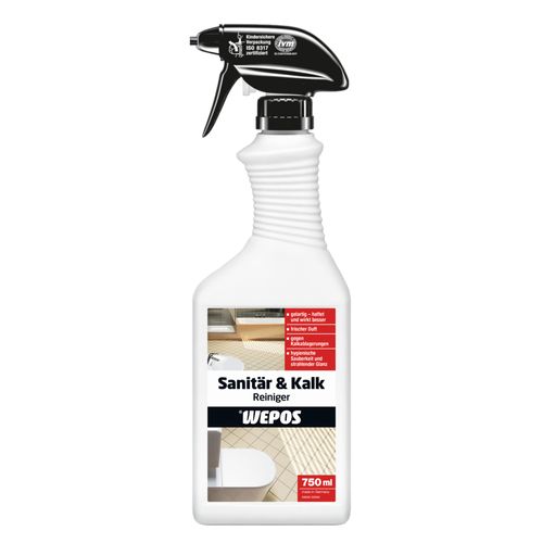 Wepos Sanitär & Kalk Reiniger Spray Gel 750 ml