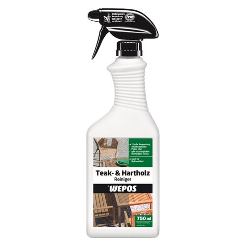 Wepos Teak & Hartholz Reiniger Grünbelag Spray 750 ml