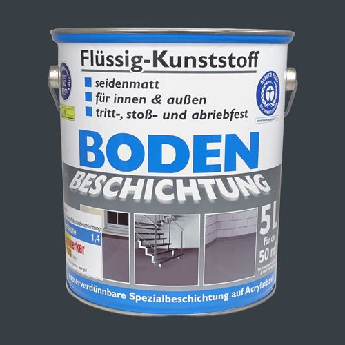 Wilckens Flüssig-Kunststoff Bodenbeschichtung seidenmatt 5L Anthrazitgrau