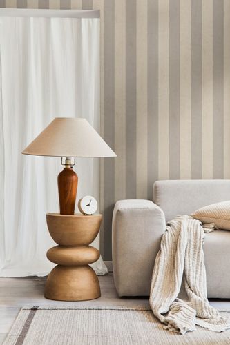 Vliestapete Streifen Textiloptik Beige Grau 78226-4