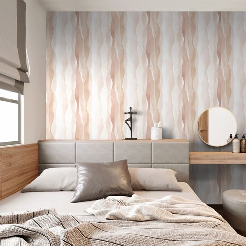 Vliestapete Aquarelloptik Modern Beige Creme 81635
