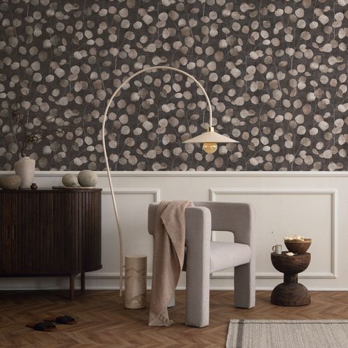 Vliestapete Floral Blätter Ranken Braun Beige 81639