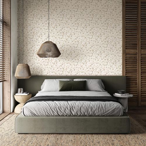 Vliestapete Floral Blätter Ranken Beige Grau 81641