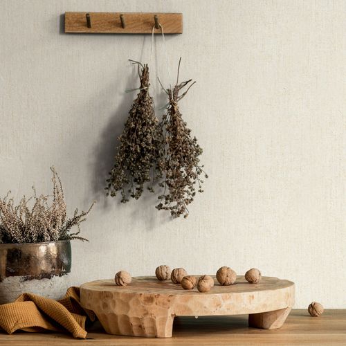 Vliestapete Uni Meliert Struktur Creme Beige Glitzer 82447