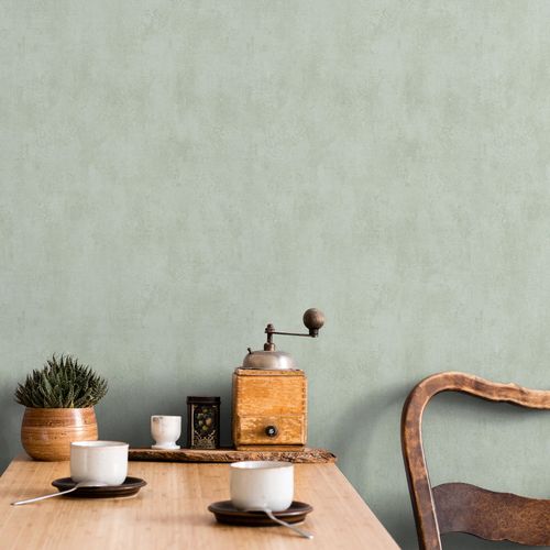 Vliestapete Uni Betonoptik Modern Grün Creme 82468