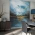 Fototapete Vlies Kunst Aquarell Frau Blau Beige 35497 1