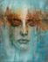Fototapete Vlies Kunst Aquarell Frau Blau Grau 35498 2