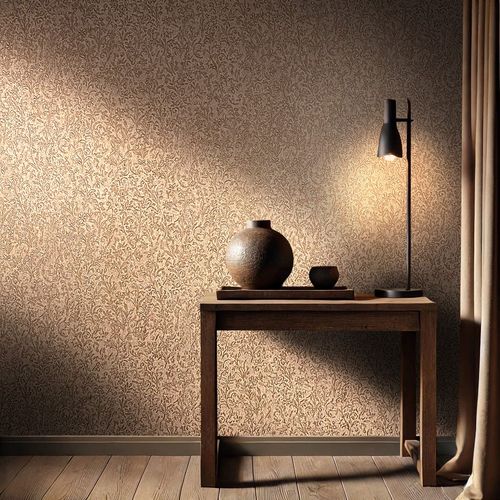 Vliestapete Floral Shabby Braun Gold Metallic 35533